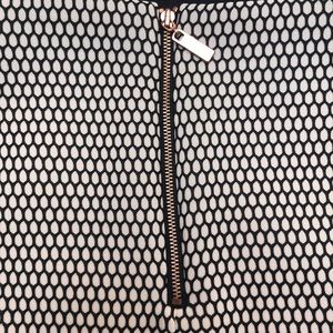 Black and cream fitted skirt